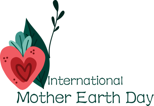 Transparent Earth Day Logo Leaf Petal for International Mother Earth Day for Earth Day
