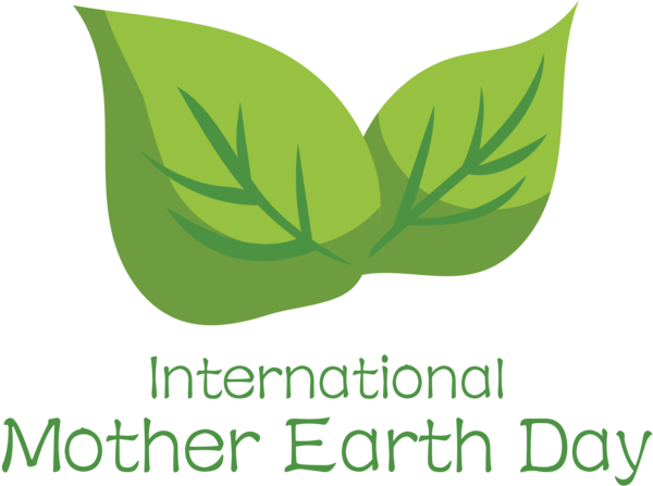 Transparent Earth Day Logo Leaf Plant stem for International Mother Earth Day for Earth Day