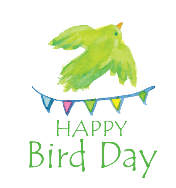 Transparent Bird Day Logo Birds Font for Happy Bird Day for Bird Day