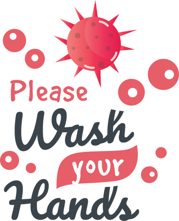 Transparent Global Handwashing Day Design Logo Flower for Hand washing for Global Handwashing Day
