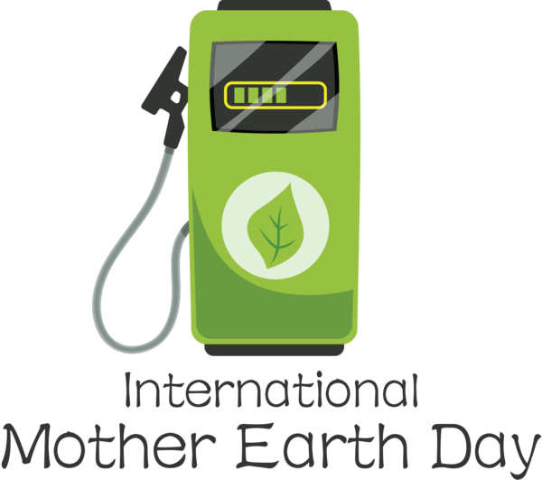 Transparent Earth Day Logo Font Green for International Mother Earth Day for Earth Day