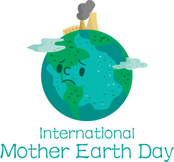 Transparent Earth Day Logo Diagram Design for International Mother Earth Day for Earth Day