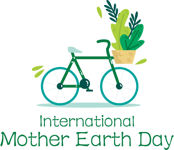 Transparent Earth Day Bicycle Bicycle frame Logo for International Mother Earth Day for Earth Day