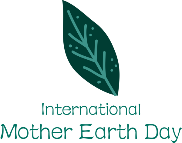 Transparent Earth Day Leaf Logo Font for International Mother Earth Day for Earth Day