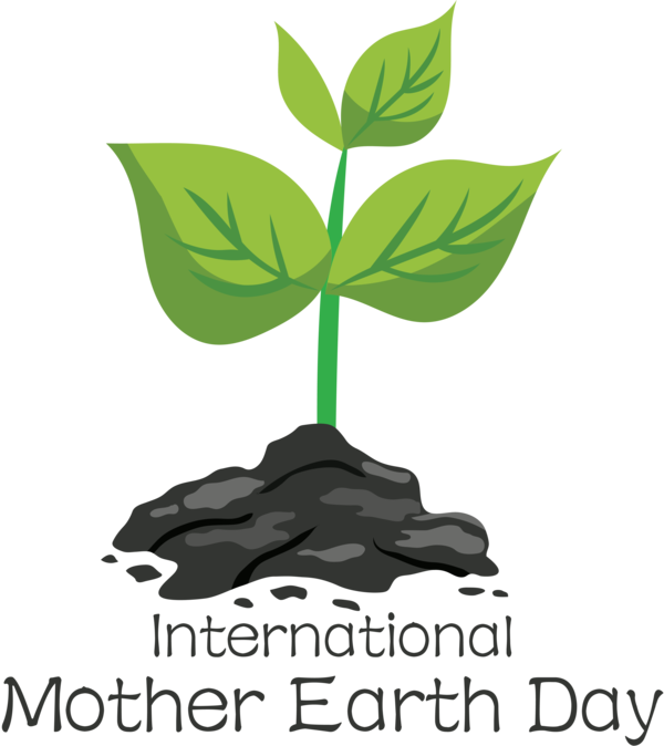 Transparent Earth Day Leaf Plant stem Logo for International Mother Earth Day for Earth Day
