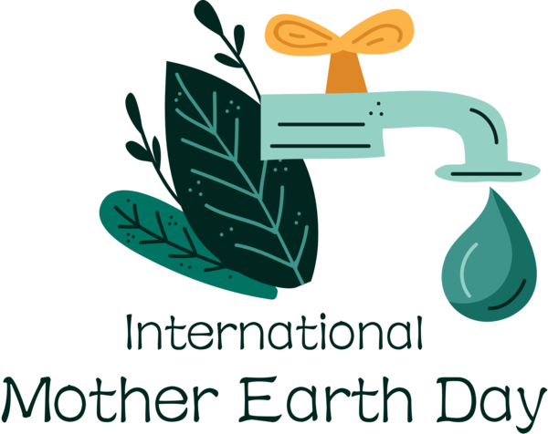 Transparent Earth Day Logo Design Leaf for International Mother Earth Day for Earth Day