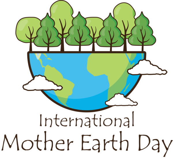 Transparent Earth Day Drawing Poster Design for International Mother Earth Day for Earth Day