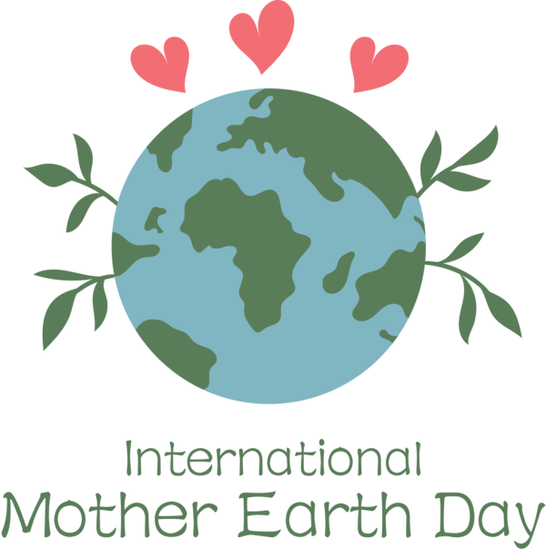 Transparent Earth Day Logo Leaf Green for International Mother Earth Day for Earth Day