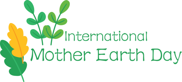 Transparent Earth Day Leaf Logo Plant stem for International Mother Earth Day for Earth Day