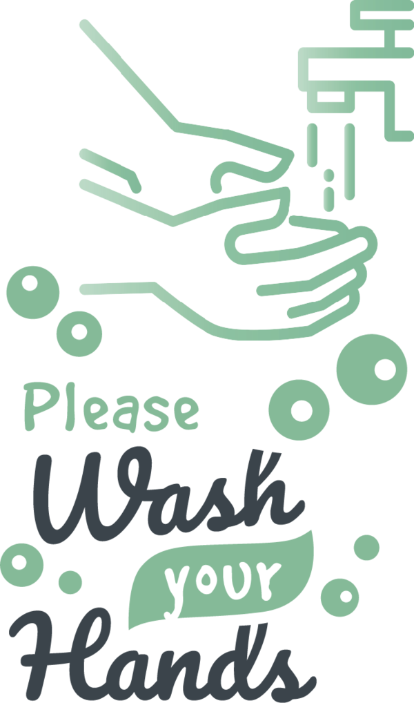 Transparent Global Handwashing Day Design Logo Green for Hand washing for Global Handwashing Day
