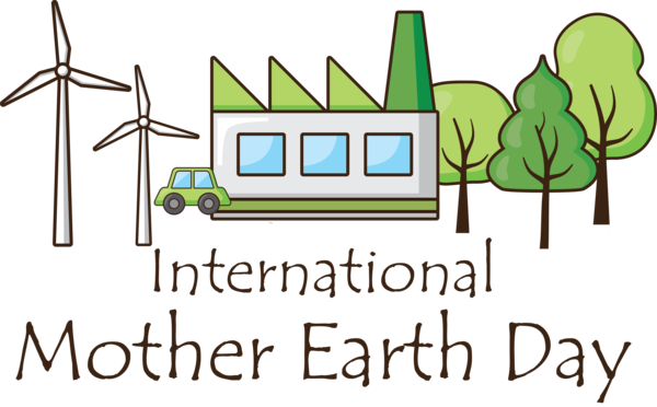 Transparent Earth Day Cartoon Logo Green for International Mother Earth Day for Earth Day