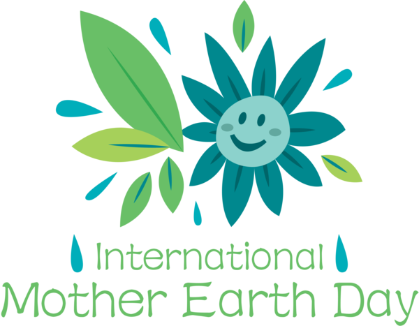 Transparent Earth Day Flower Logo Meter for International Mother Earth Day for Earth Day