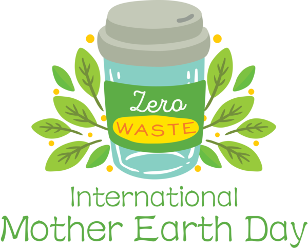 Transparent Earth Day Leaf Logo Herbal medicine for International Mother Earth Day for Earth Day