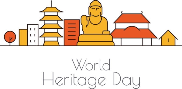 Transparent International Day For Monuments and Sites Design Cartoon Diagram for World Heritage Day for International Day For Monuments And Sites