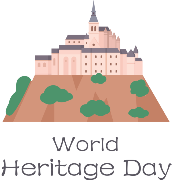 Transparent International Day For Monuments and Sites Meter Font Design for World Heritage Day for International Day For Monuments And Sites