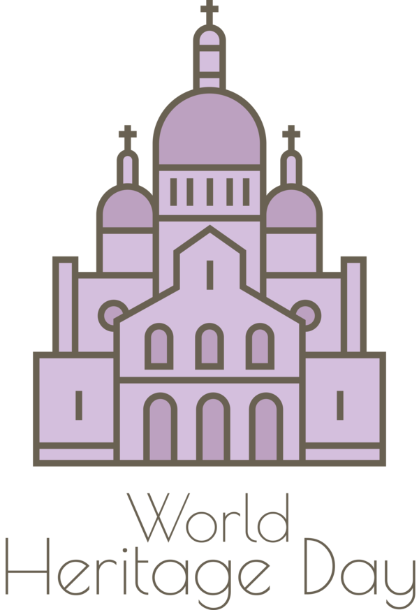 Transparent International Day For Monuments and Sites Design Logo Façade for World Heritage Day for International Day For Monuments And Sites