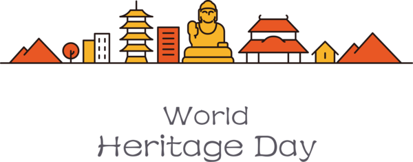 Transparent International Day For Monuments and Sites Diagram Design Yellow for World Heritage Day for International Day For Monuments And Sites