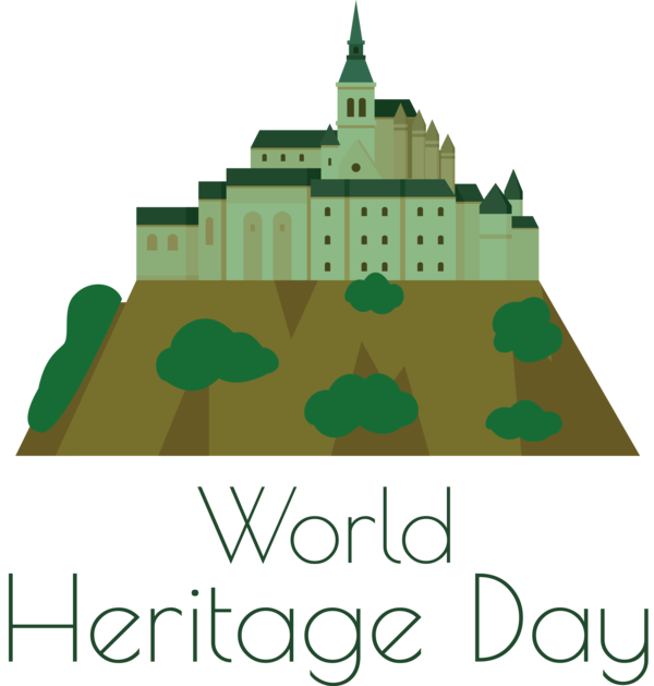 Transparent International Day For Monuments and Sites Design Logo Font for World Heritage Day for International Day For Monuments And Sites