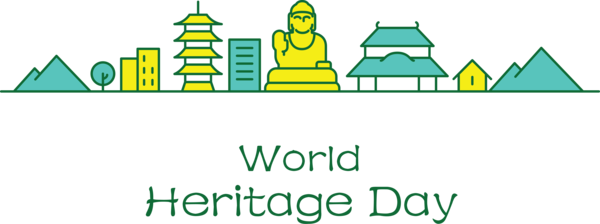 Transparent International Day For Monuments and Sites Logo Diagram Yellow for World Heritage Day for International Day For Monuments And Sites
