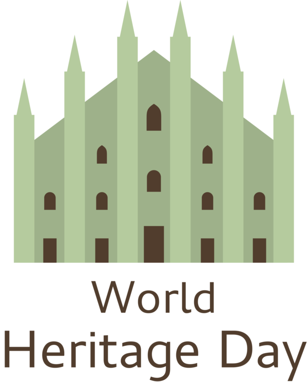 Transparent International Day For Monuments and Sites Design Logo Façade for World Heritage Day for International Day For Monuments And Sites