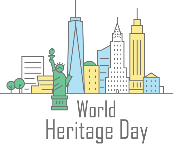 Transparent International Day For Monuments and Sites Design Logo Cartoon for World Heritage Day for International Day For Monuments And Sites
