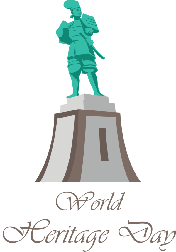 Transparent International Day For Monuments and Sites Cartoon Logo Character for World Heritage Day for International Day For Monuments And Sites
