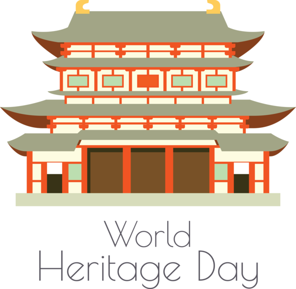 Transparent International Day For Monuments and Sites Chinese architecture Façade Logo for World Heritage Day for International Day For Monuments And Sites