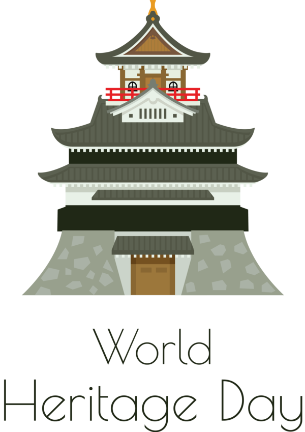 Transparent International Day For Monuments and Sites Logo Chinese architecture Font for World Heritage Day for International Day For Monuments And Sites