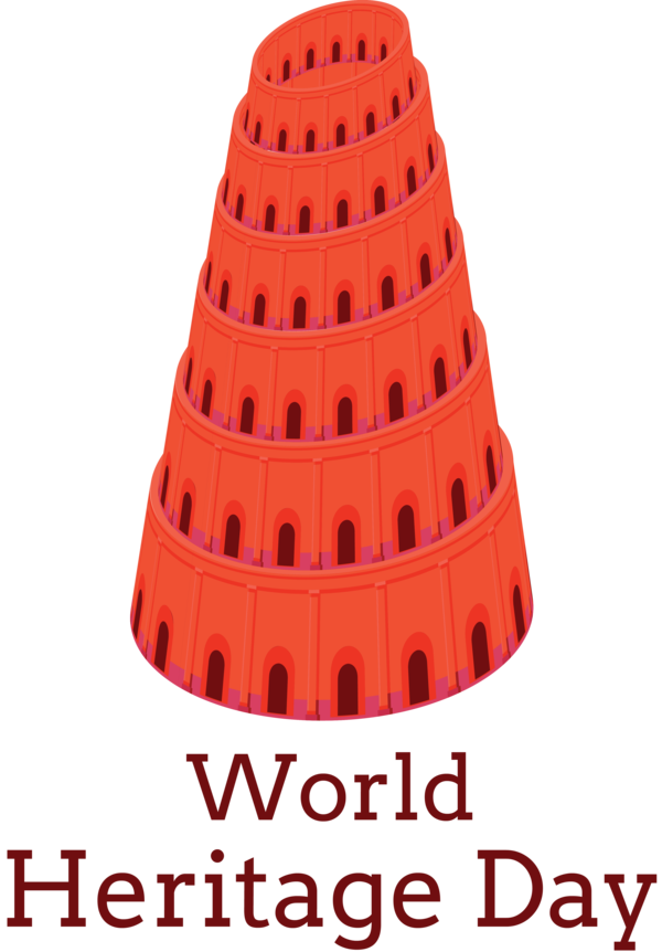 Transparent International Day For Monuments and Sites Cone Meter Font for World Heritage Day for International Day For Monuments And Sites