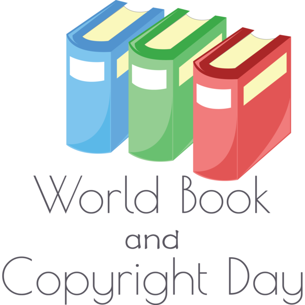 Transparent World Book and Copyright Day Logo Design Cartoon for World Book Day for World Book And Copyright Day