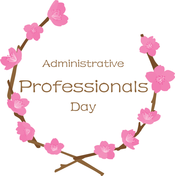 Transparent Administrative Professionals Day Flower Floral design Heart for Secretaries Day for Administrative Professionals Day