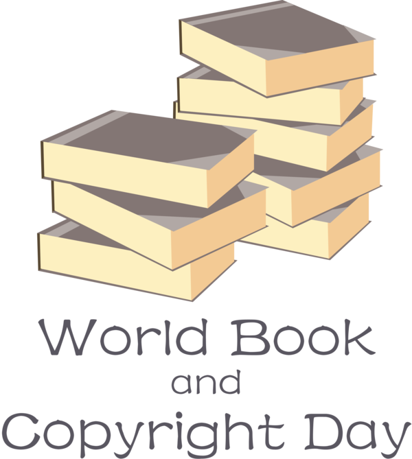 Transparent World Book and Copyright Day Design Font Book for World Book Day for World Book And Copyright Day