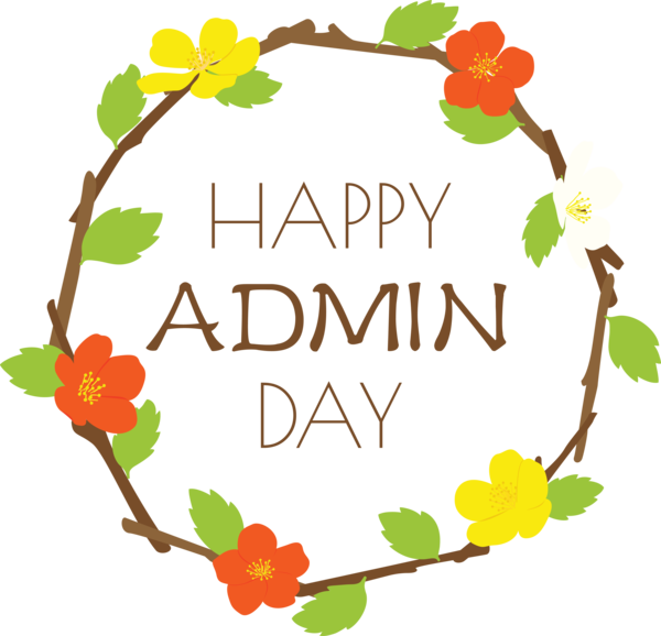 Transparent Administrative Professionals Day Leaf Floral design Petal for Admin Day for Administrative Professionals Day