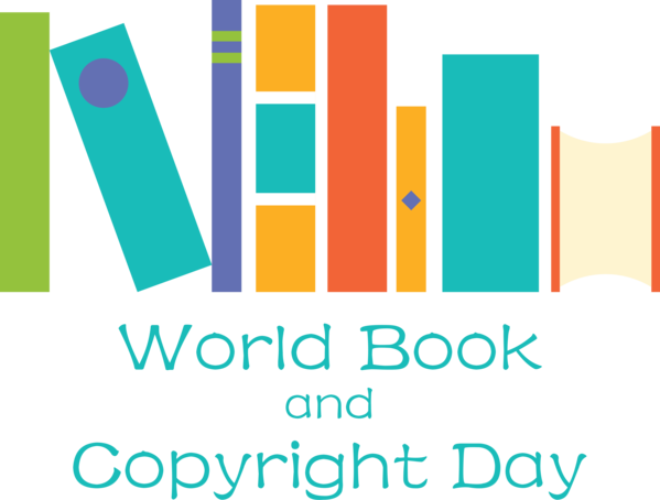 Transparent World Book and Copyright Day Logo Design Font for World Book Day for World Book And Copyright Day