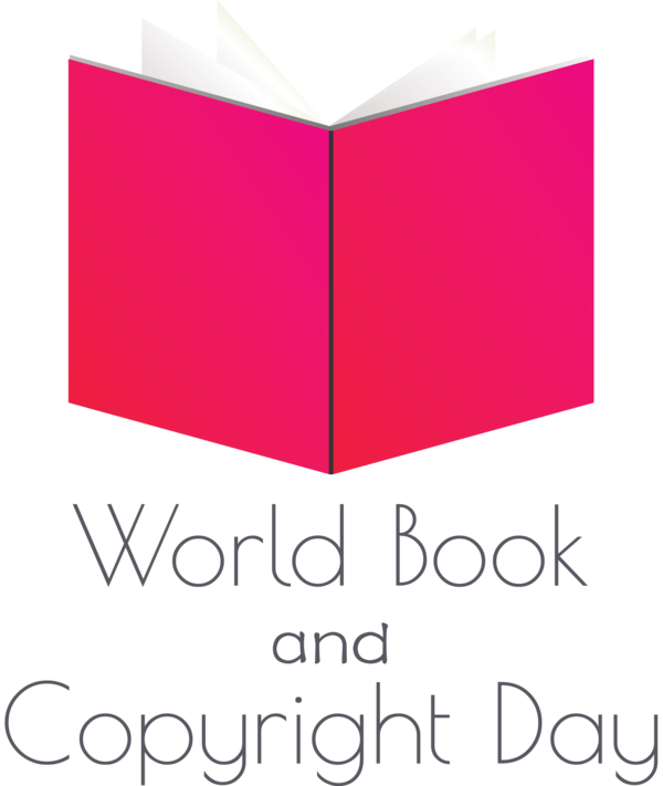 Transparent World Book and Copyright Day Line Meter Font for World Book Day for World Book And Copyright Day