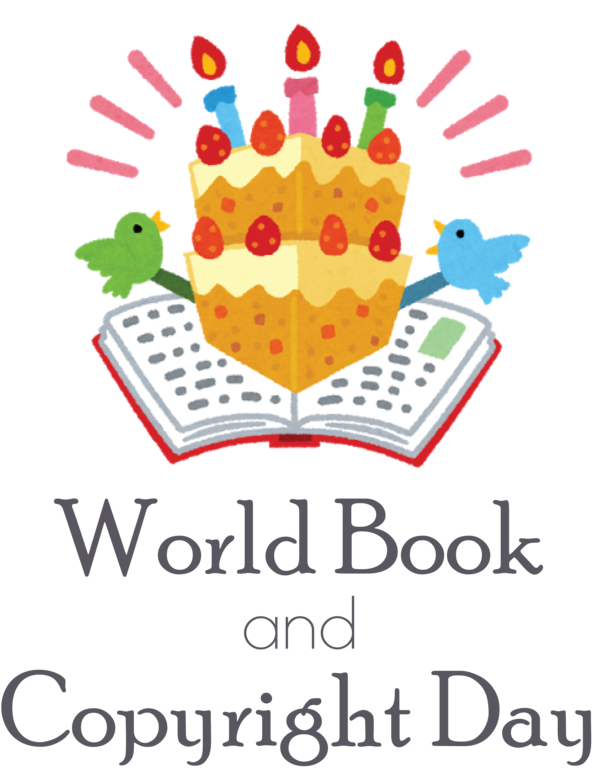 Transparent World Book and Copyright Day Logo Design for World Book Day for World Book And Copyright Day