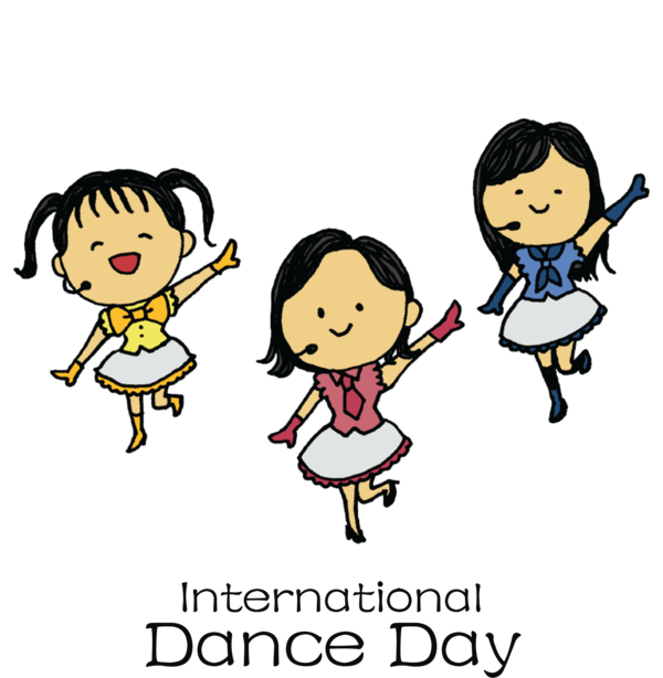 Transparent Dance Day Logo Cartoon Character for International Dance Day for Dance Day