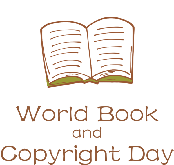 Transparent World Book and Copyright Day Logo Line Meter for World Book Day for World Book And Copyright Day
