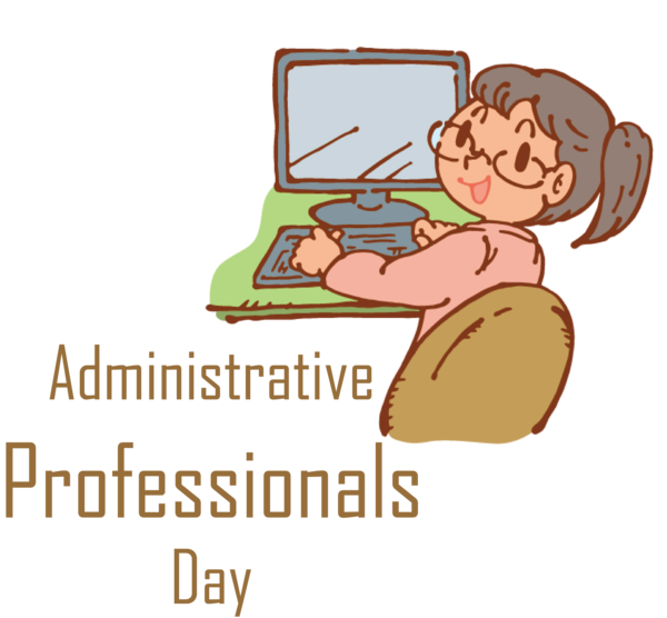 Transparent Administrative Professionals Day Marketing Professionals Day Cartoon Logo for Secretaries Day for Administrative Professionals Day