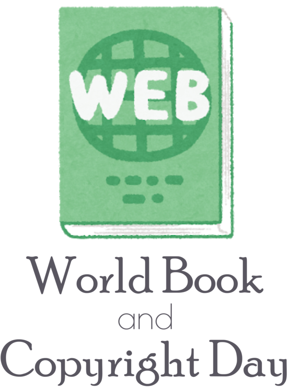 Transparent World Book and Copyright Day Logo Font Sign for World Book Day for World Book And Copyright Day