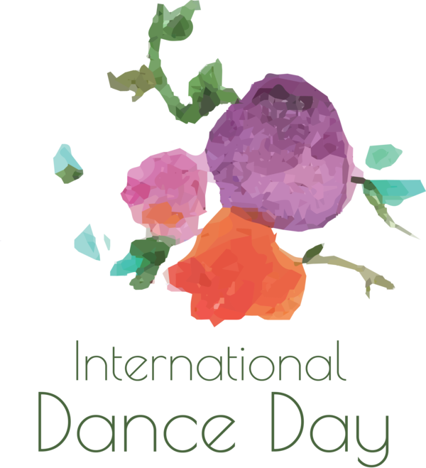 Transparent Dance Day Flower Petal Cut flowers for International Dance Day for Dance Day