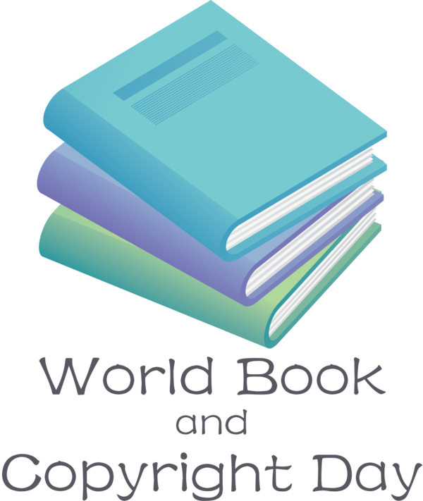 Transparent World Book and Copyright Day Logo Paper Font for World Book Day for World Book And Copyright Day