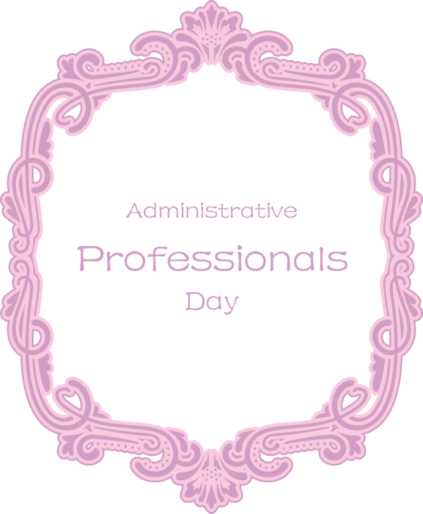Transparent Administrative Professionals Day Design Picture Frame Line for Secretaries Day for Administrative Professionals Day