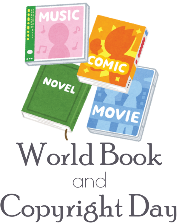 Transparent World Book and Copyright Day Logo Font for World Book Day for World Book And Copyright Day