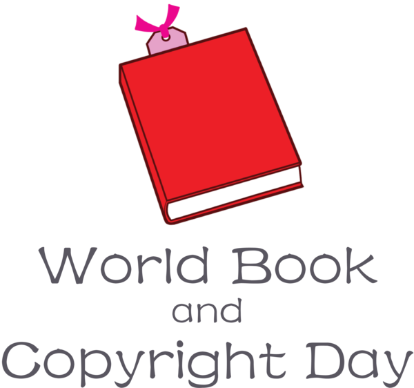 Transparent World Book and Copyright Day Logo Font Line for World Book Day for World Book And Copyright Day