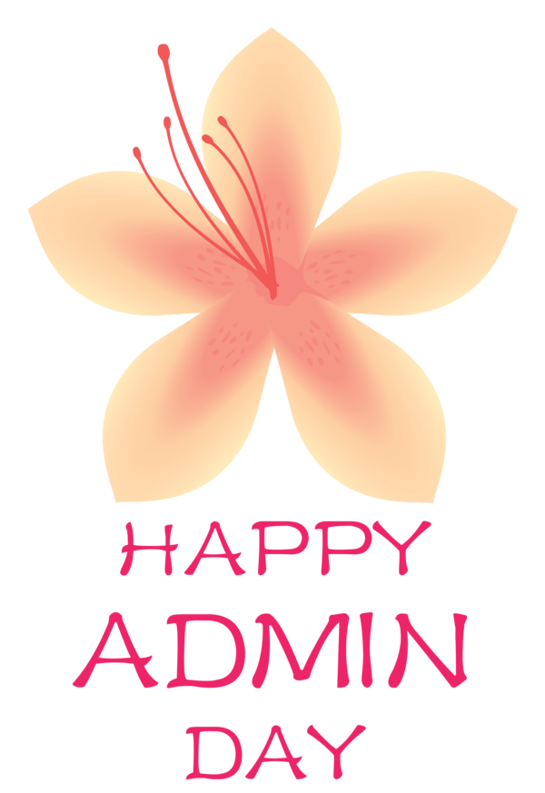 Transparent Administrative Professionals Day Flower Petal Line for Admin Day for Administrative Professionals Day