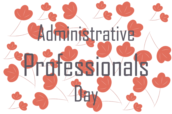 Transparent Administrative Professionals Day Flower Design Petal for Secretaries Day for Administrative Professionals Day