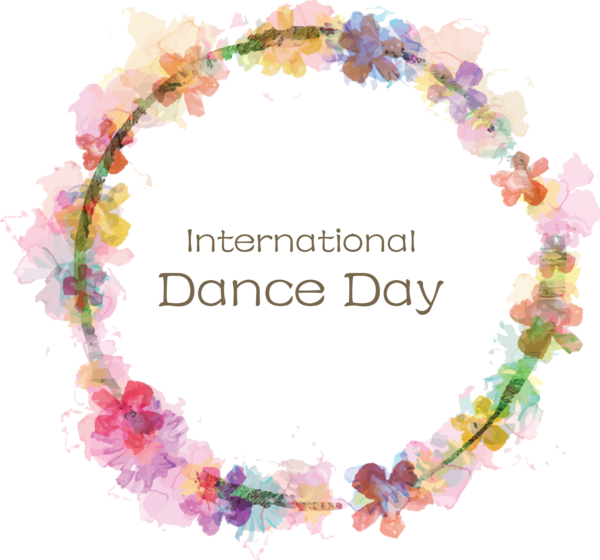 Transparent Dance Day Floral design Flower Earring for International Dance Day for Dance Day