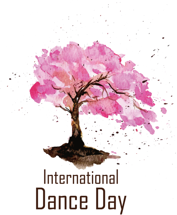 Transparent Dance Day Cherry blossom 01wh Petal for International Dance Day for Dance Day