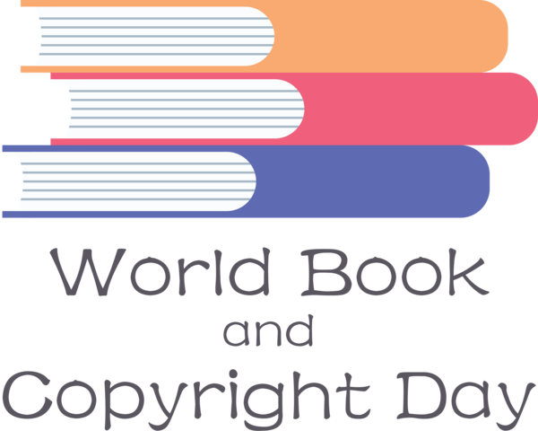 Transparent World Book and Copyright Day Logo Font Line for World Book Day for World Book And Copyright Day